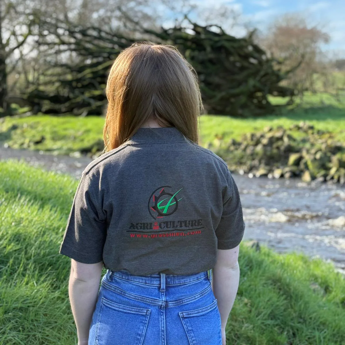 "AGRI is our CULTURE" Unisex Adults Charcoal Polo Shirt - Image 6