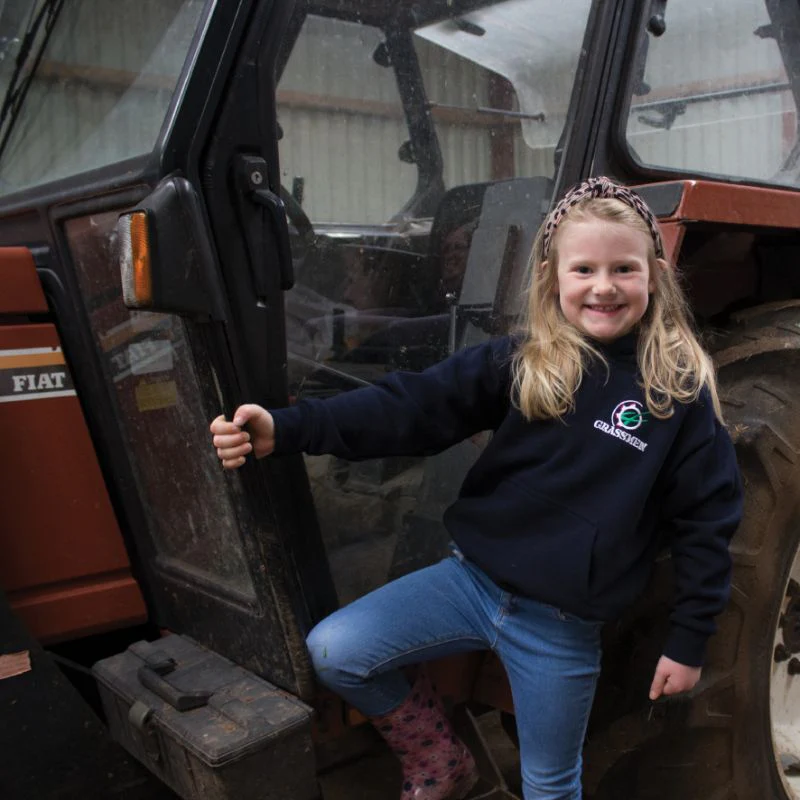 "AGRI is our CULTURE" Kids  Navy Hoodie - Image 3