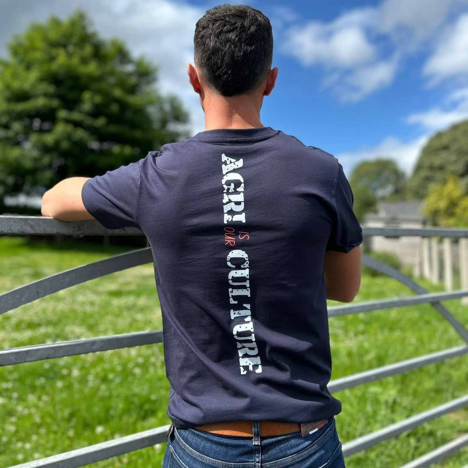 "Agri is our Culture" LUX. Adults Navy T-Shirt - Image 5