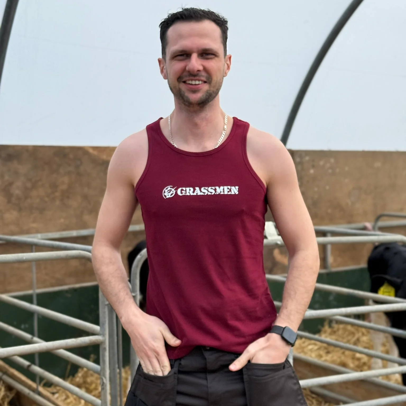 Agri is our Culture Tank Top - Burgundy - Image 3