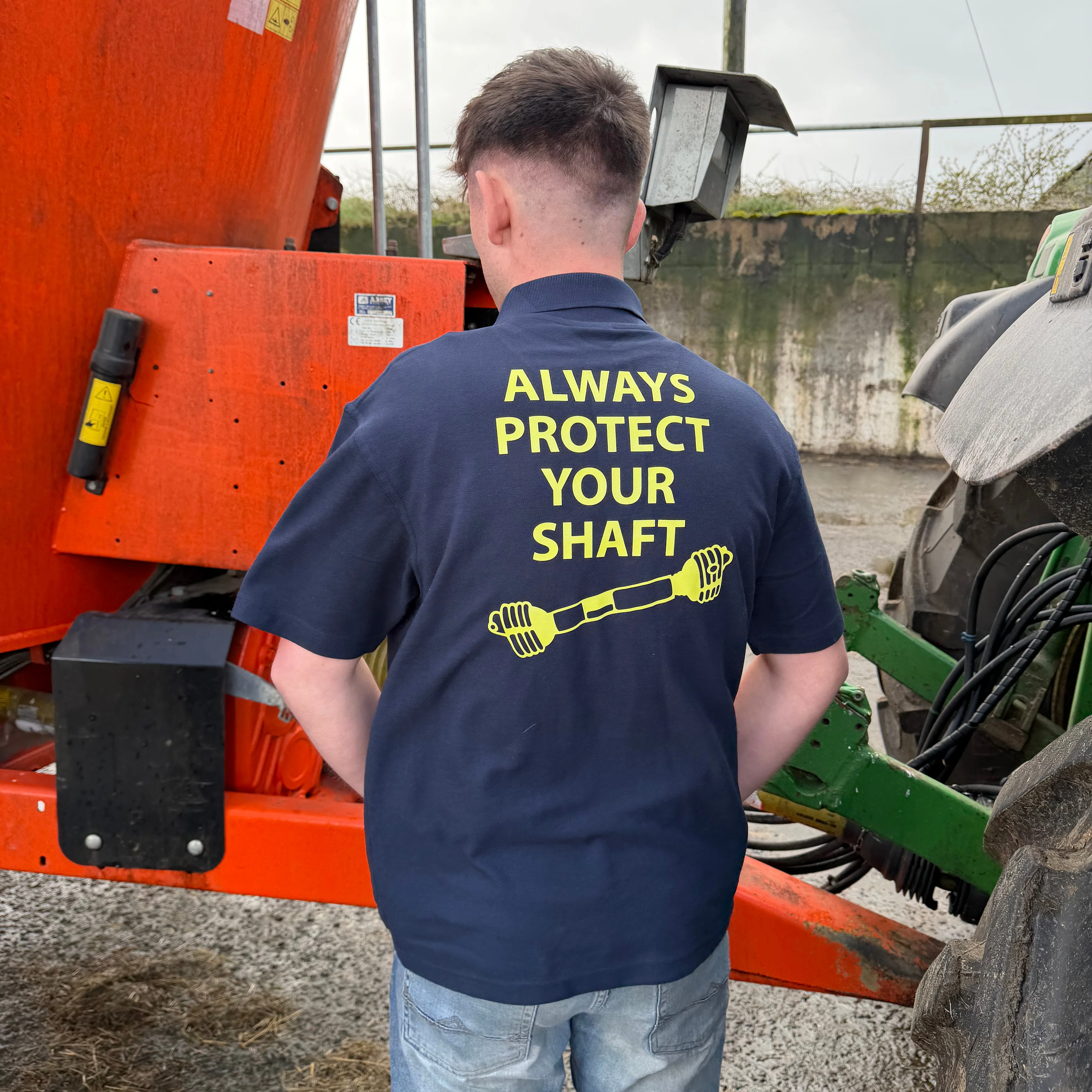 ALWAYS PROTECT YOUR SHAFT Navy Polo Shirt - Image 6