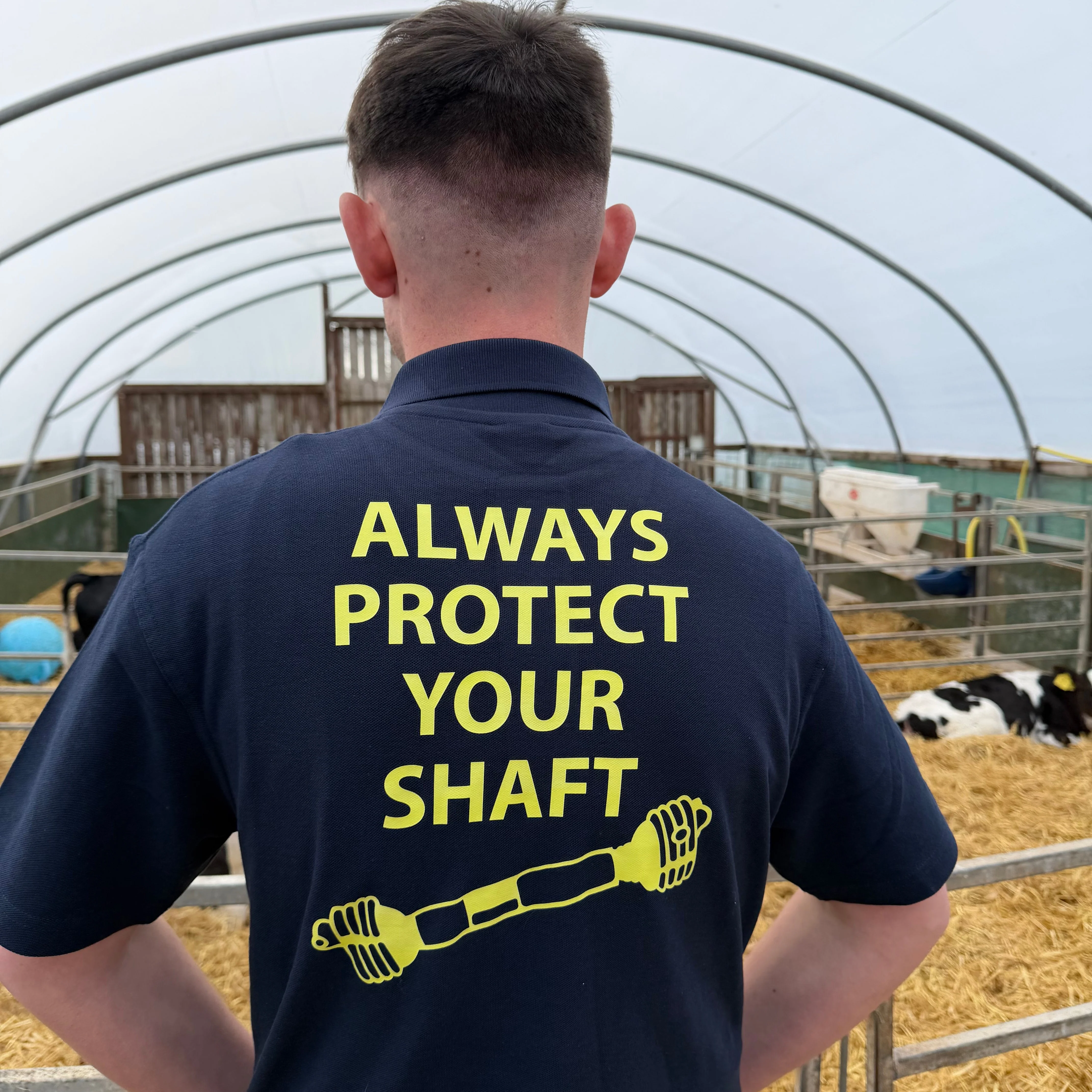 ALWAYS PROTECT YOUR SHAFT Navy Polo Shirt - Image 7