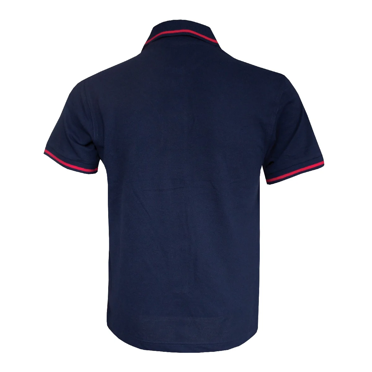 "GRASSMEN" Unisex Adults Two Toned Navy & Red Polo Shirt - Image 2