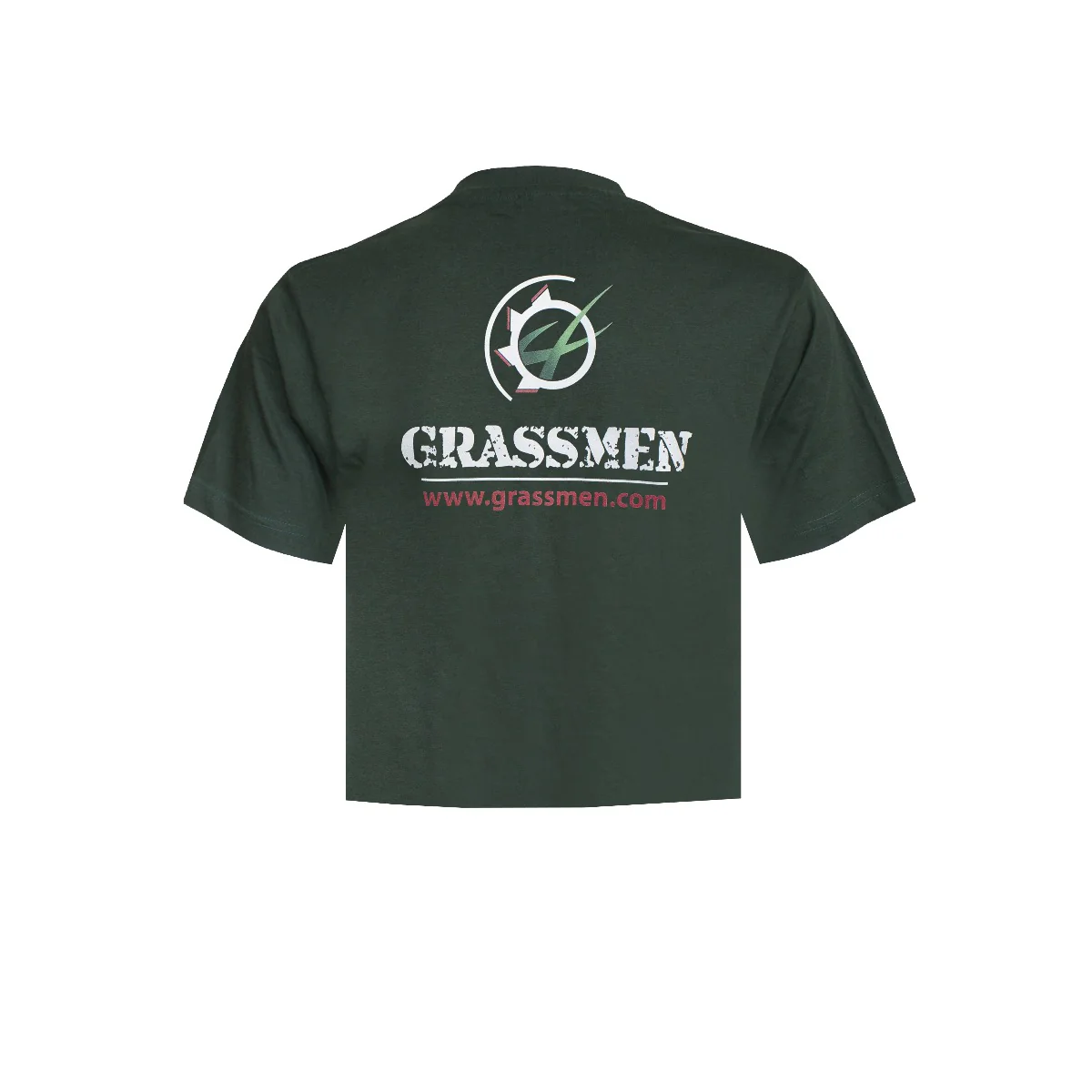"GRASSMEN" Kids Bottle Green T-Shirt - Image 3