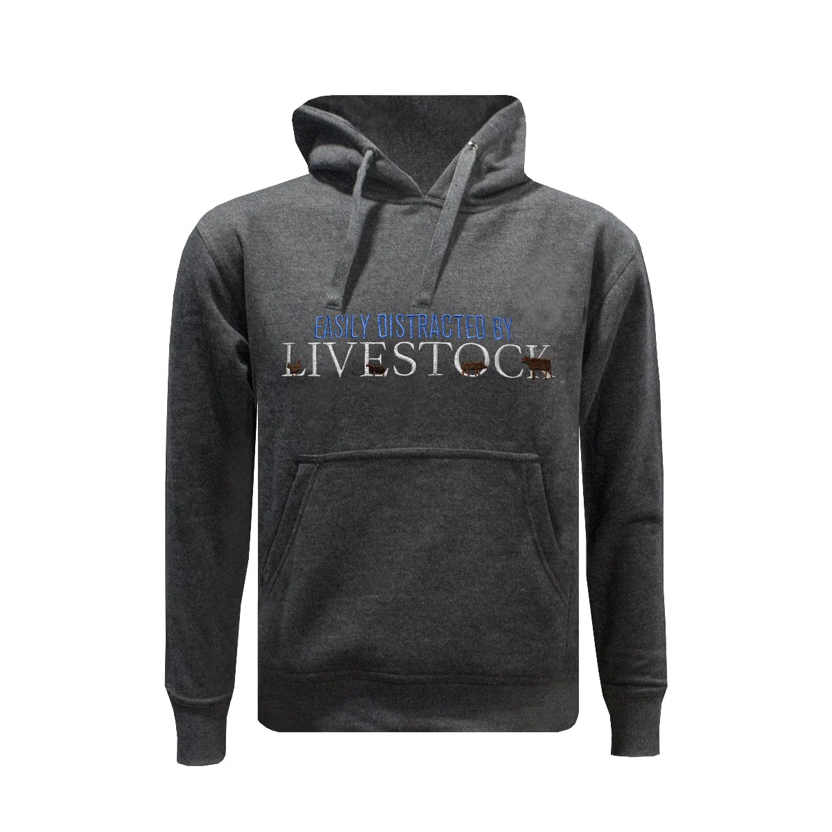 "Easily Distracted By Livestock" Unisex Adults Novelty Hoodie - Choose Colour - Image 5