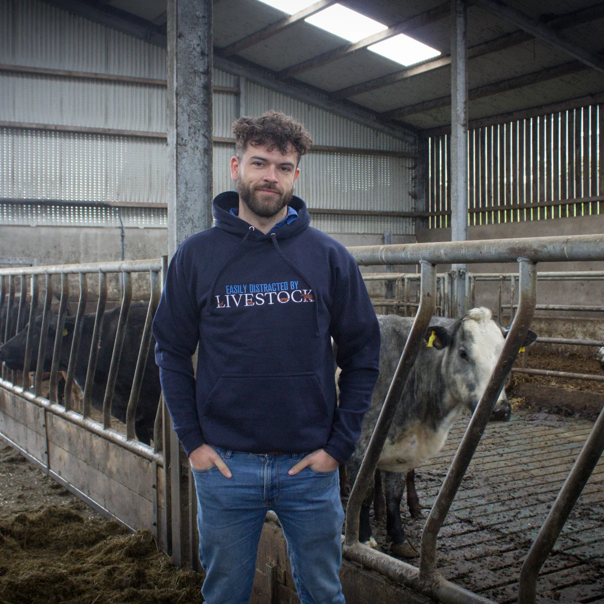 "Easily Distracted By Livestock" Unisex Adults Novelty Hoodie - Choose Colour - Image 9