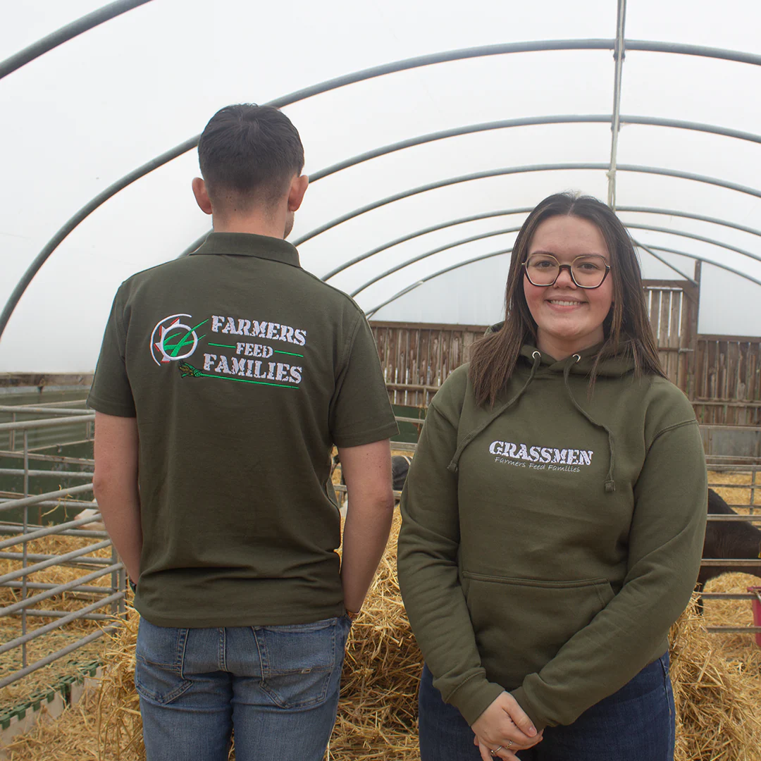 "Farmers Feed Families" Adults Khaki Green Hoodie - Image 4