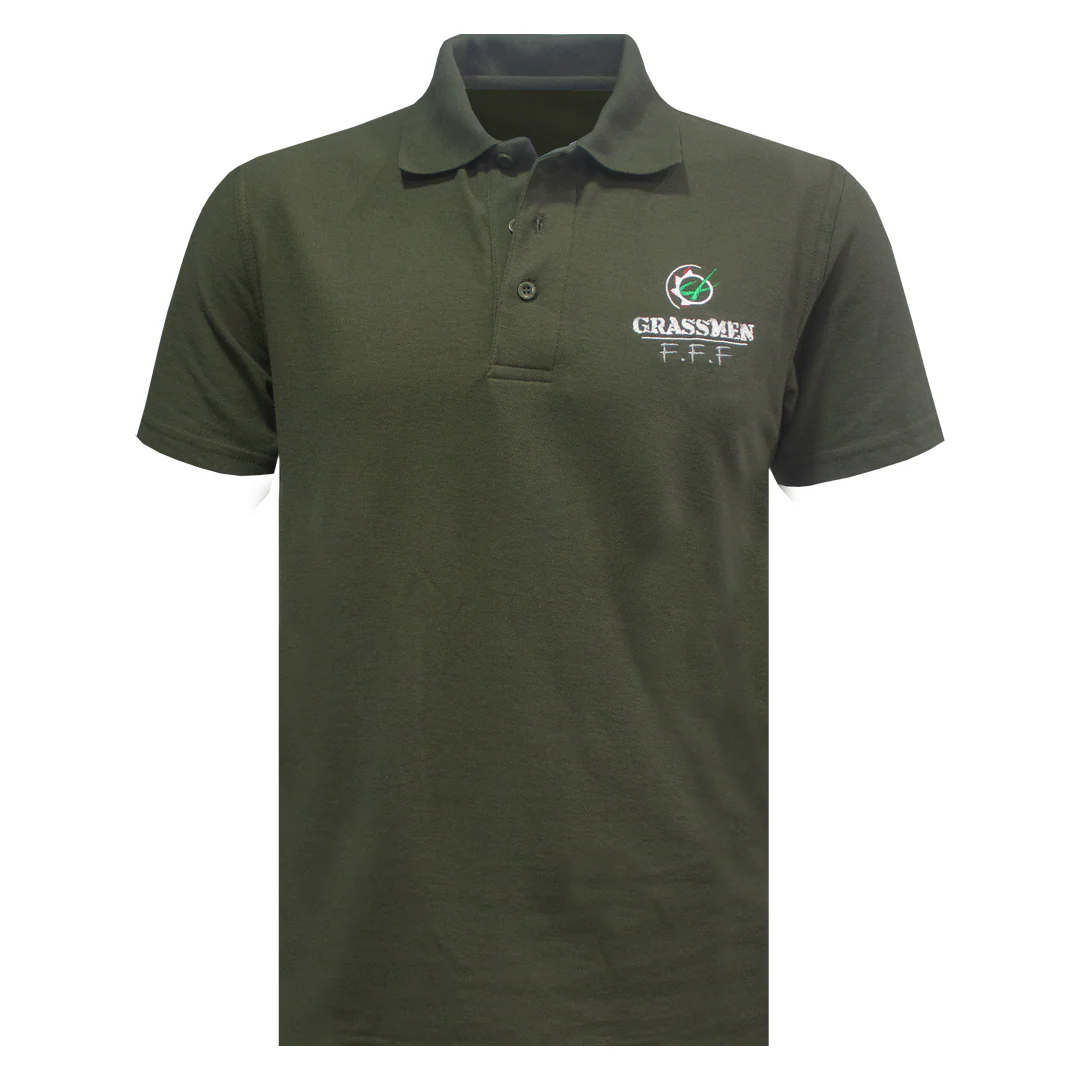 "Farmers Feed Families" Adults Khaki Green Polo Shirt - Image 3