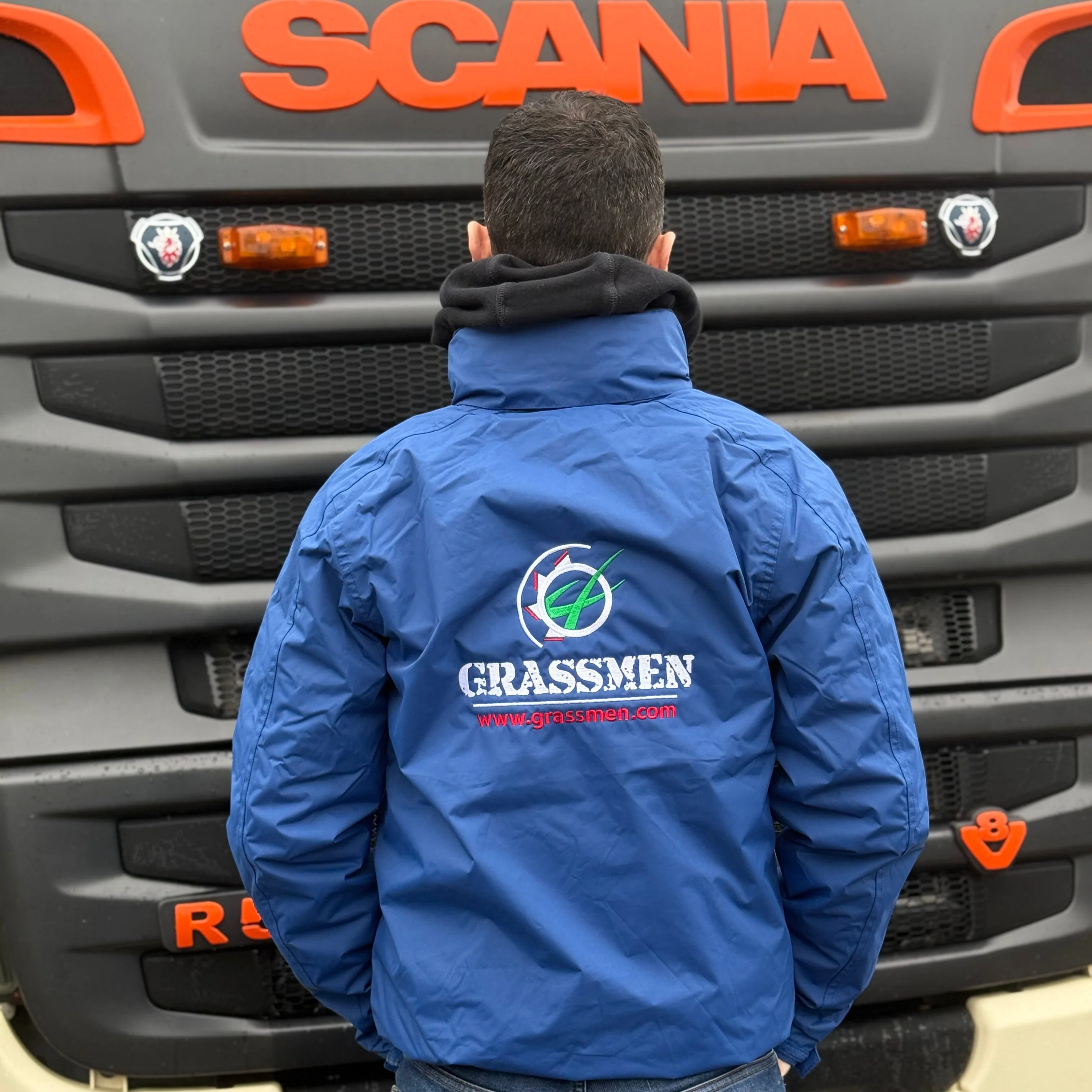 GRASSMEN Adults Drover Jacket - Blue - Image 3