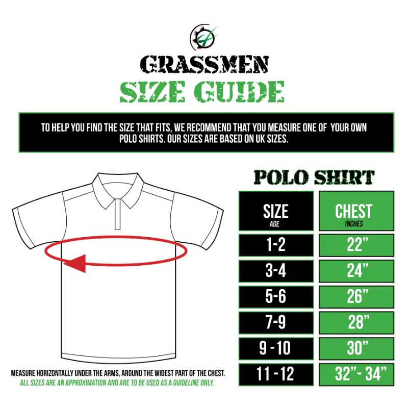 "GRASSMEN" Kids Black Polo Shirt - Image 5