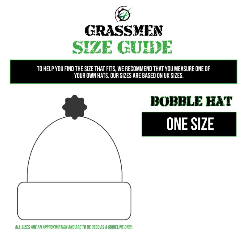 "GRASSMEN" Bobble Hat Navy - Image 4