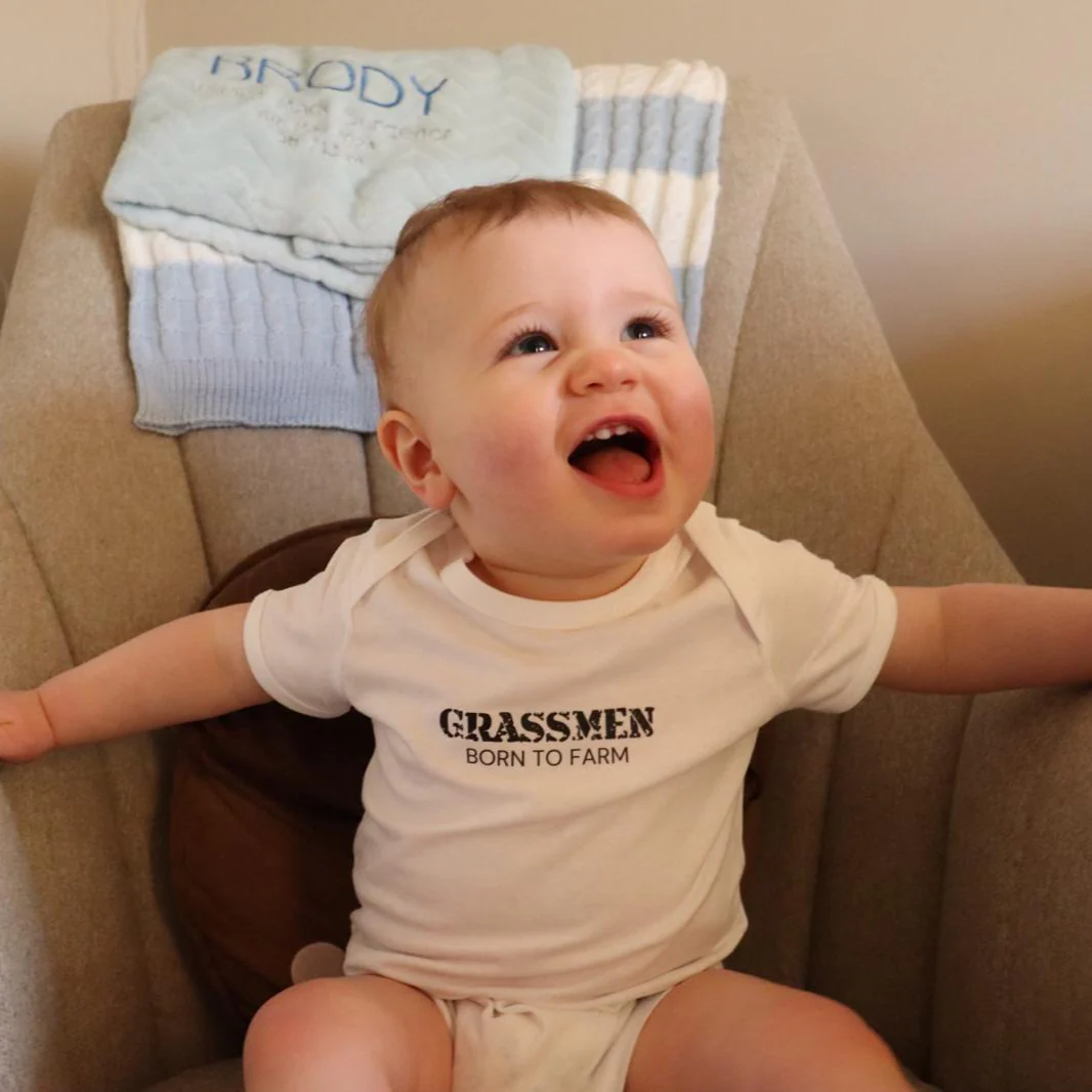 GRASSMEN Raised on the Farm Short Sleeved Baby Suit - Image 12