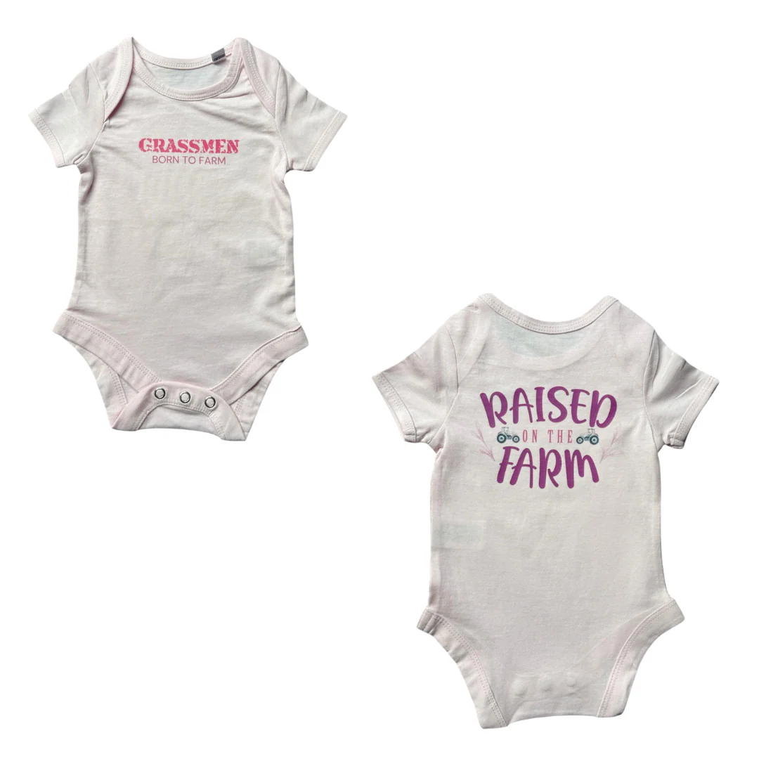 GRASSMEN Raised on the Farm Short Sleeved Baby Suit - Image 5