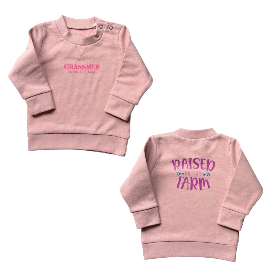 GRASSMEN Born to Farm - Raised on the Farm Sweatshirt - Image 4