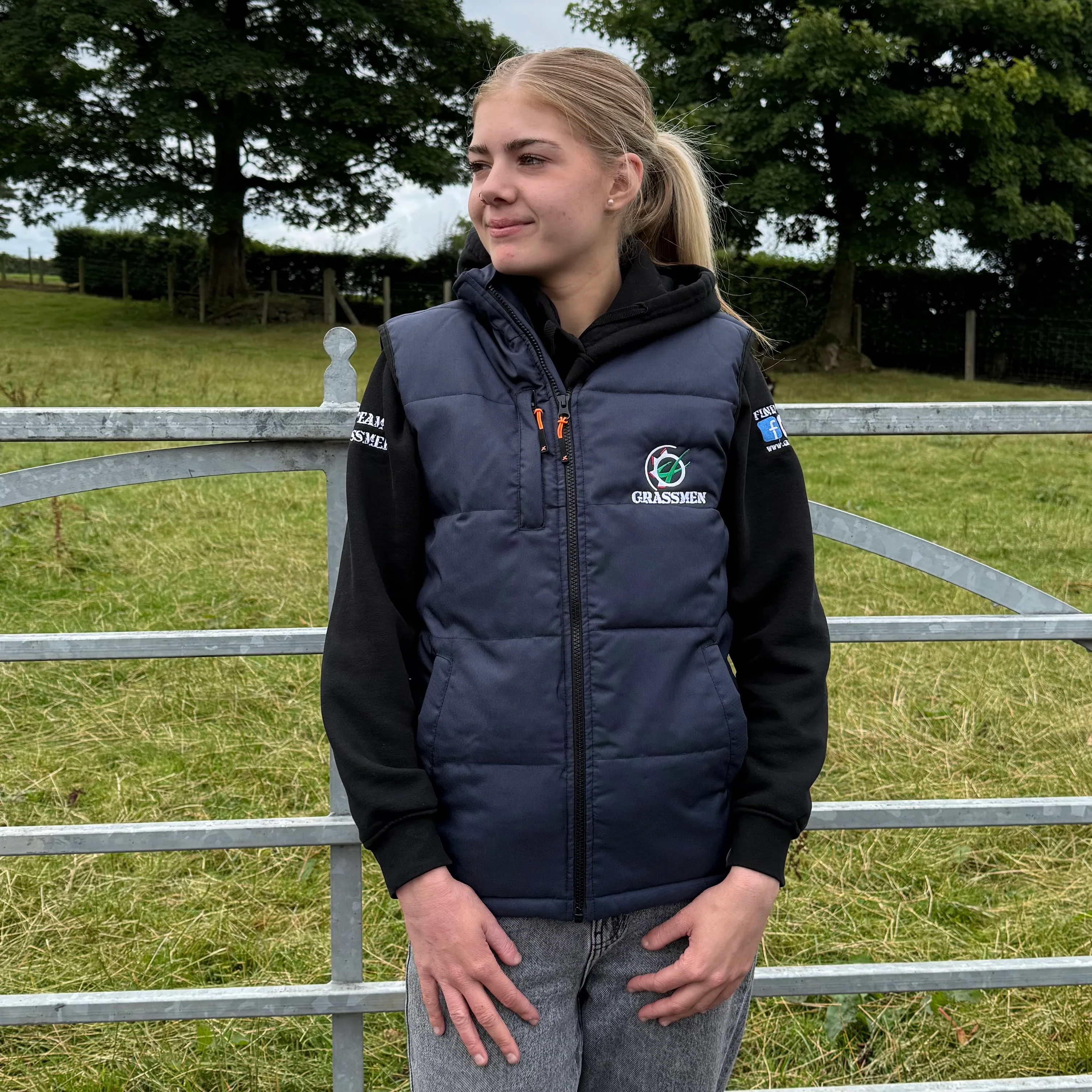 GRASSMEN Core Padded Bodywarmer Navy - Image 3