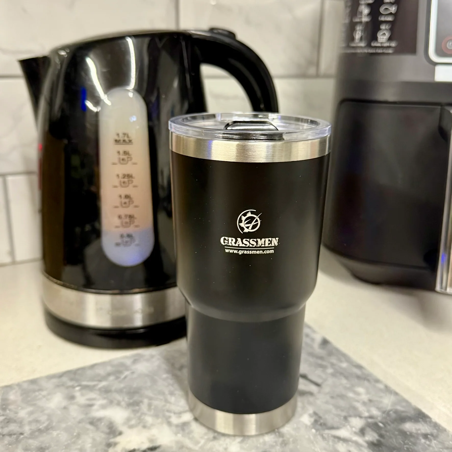 GRASSMEN Double Walled Travel Mug Stainless Steel - Image 5