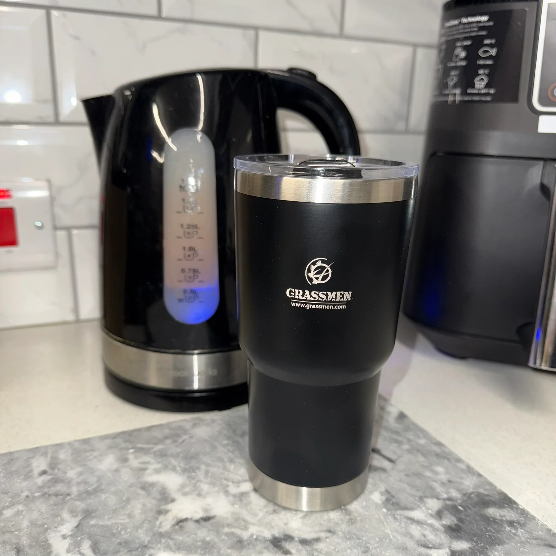 GRASSMEN Double Walled Travel Mug Stainless Steel - Image 6