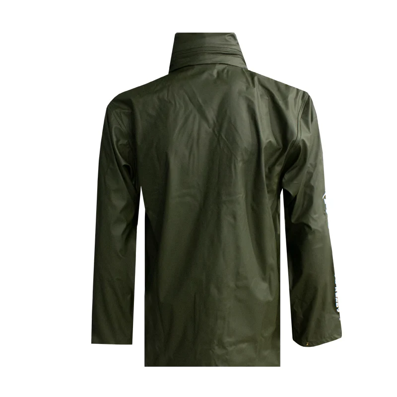 "GRASSMEN" Unisex Adults Green Waterproof Coat - Image 3