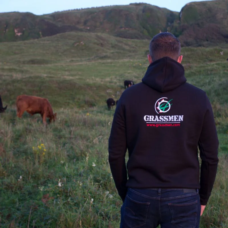 "GRASSMEN" Unisex Adults Black Hoodie - Image 4