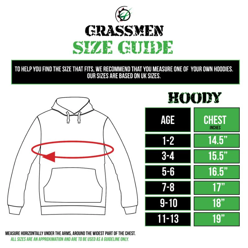 "GRASSMEN" Kids Bottle Green Hoodie - Image 9
