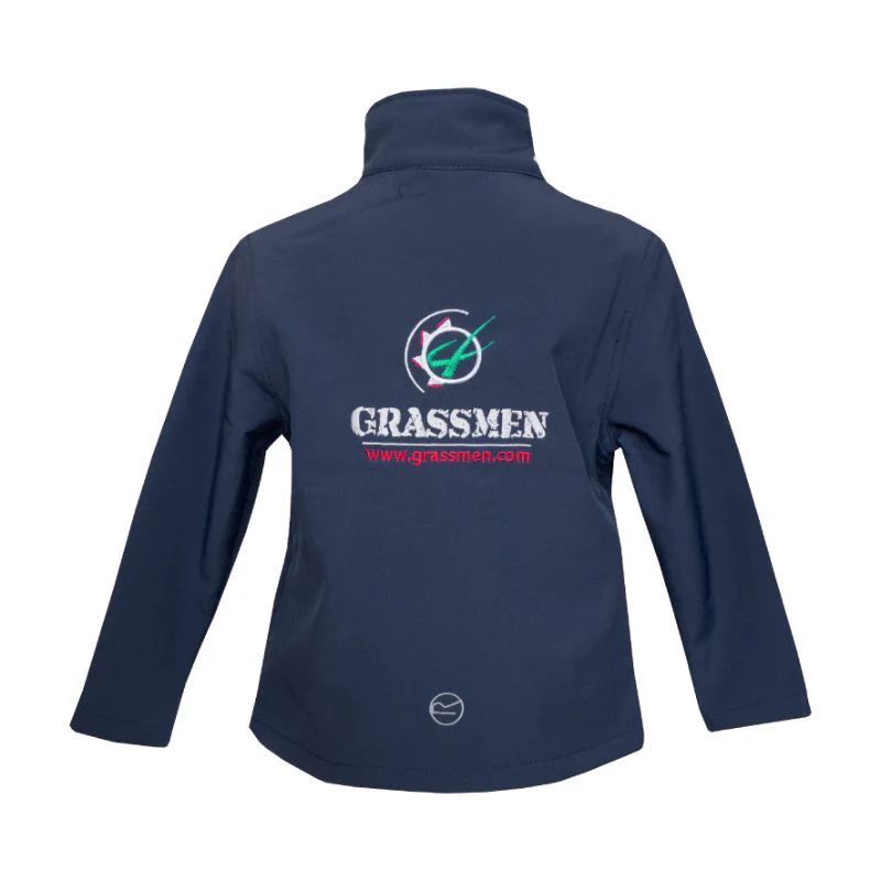 "GRASSMEN" Kids Navy Softshell Jacket - Image 10