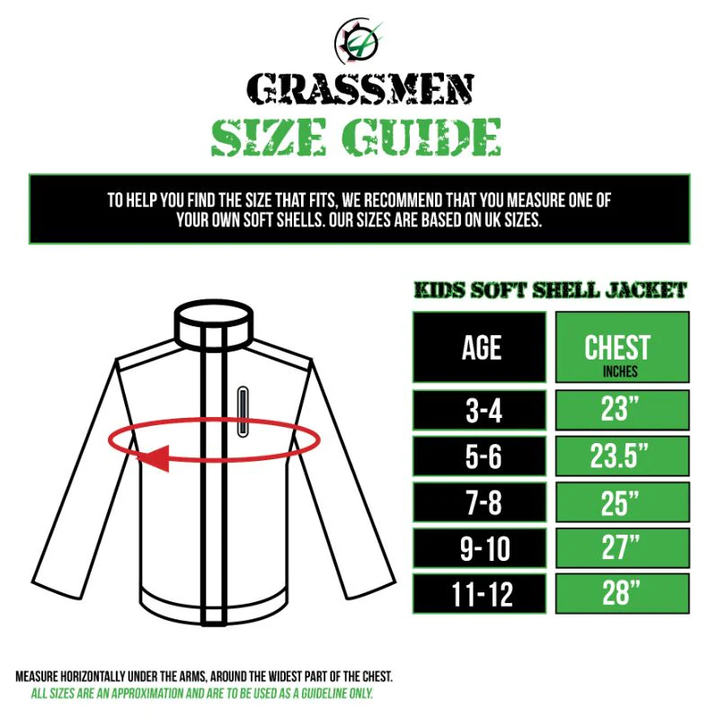 "GRASSMEN" Kids Navy Softshell Jacket - Image 11