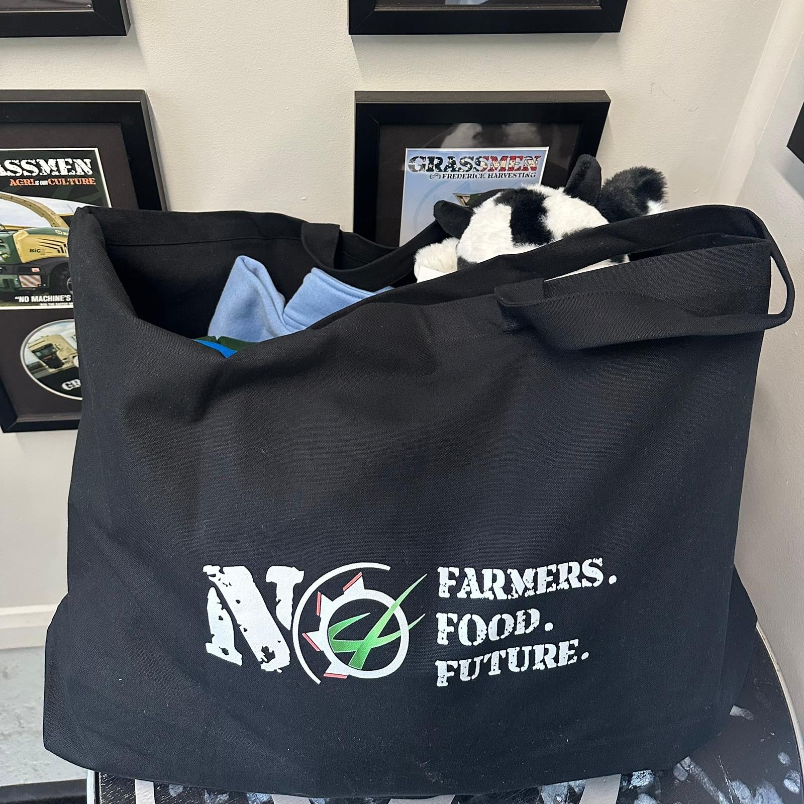 GRASSMEN No Farmers No Food No Future Large Tote Bag - Image 3