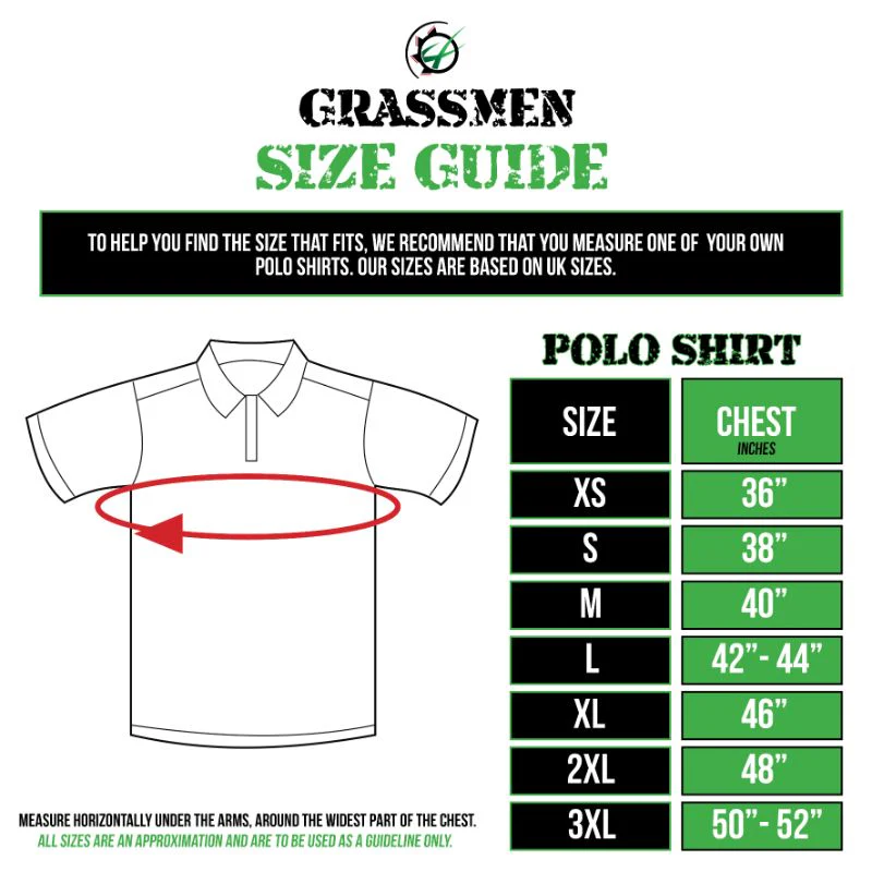 "GRASSMEN"Unisex Adults Royal Blue Polo Shirt - Image 5