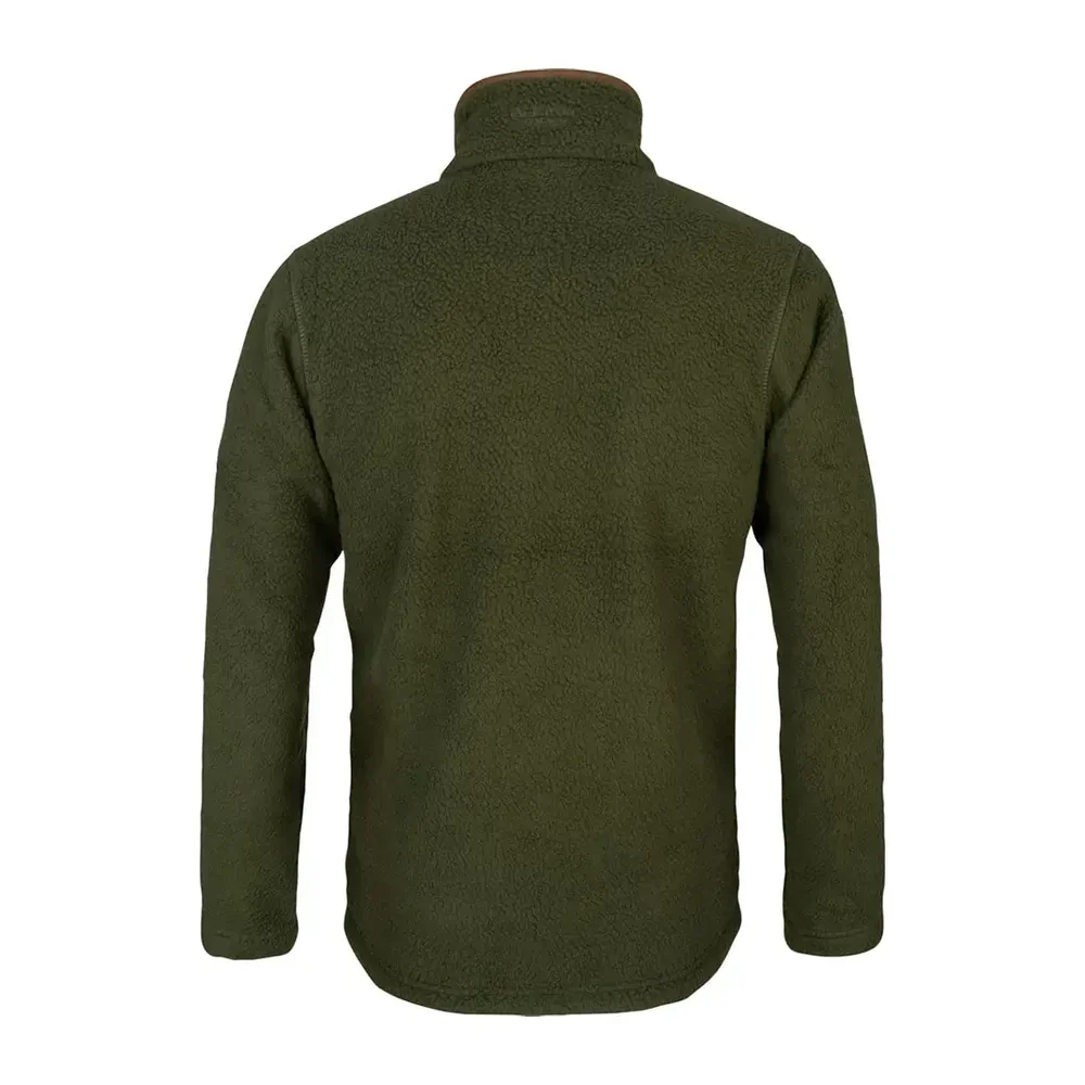 Jack Pyke Men's Half Zip Sherpa Fleece Pullover Olive - Image 5