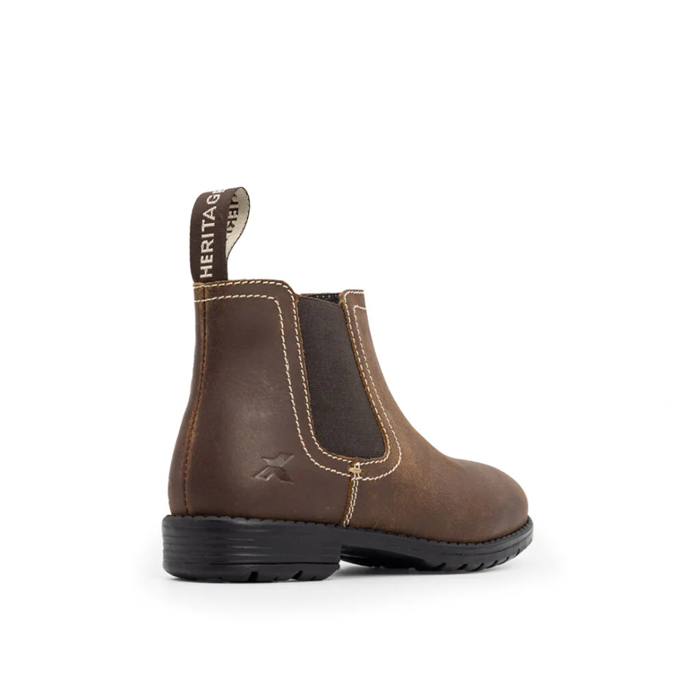 "Heritage Farrier" Kids Chelsea Boot Rustic Brown - Image 3