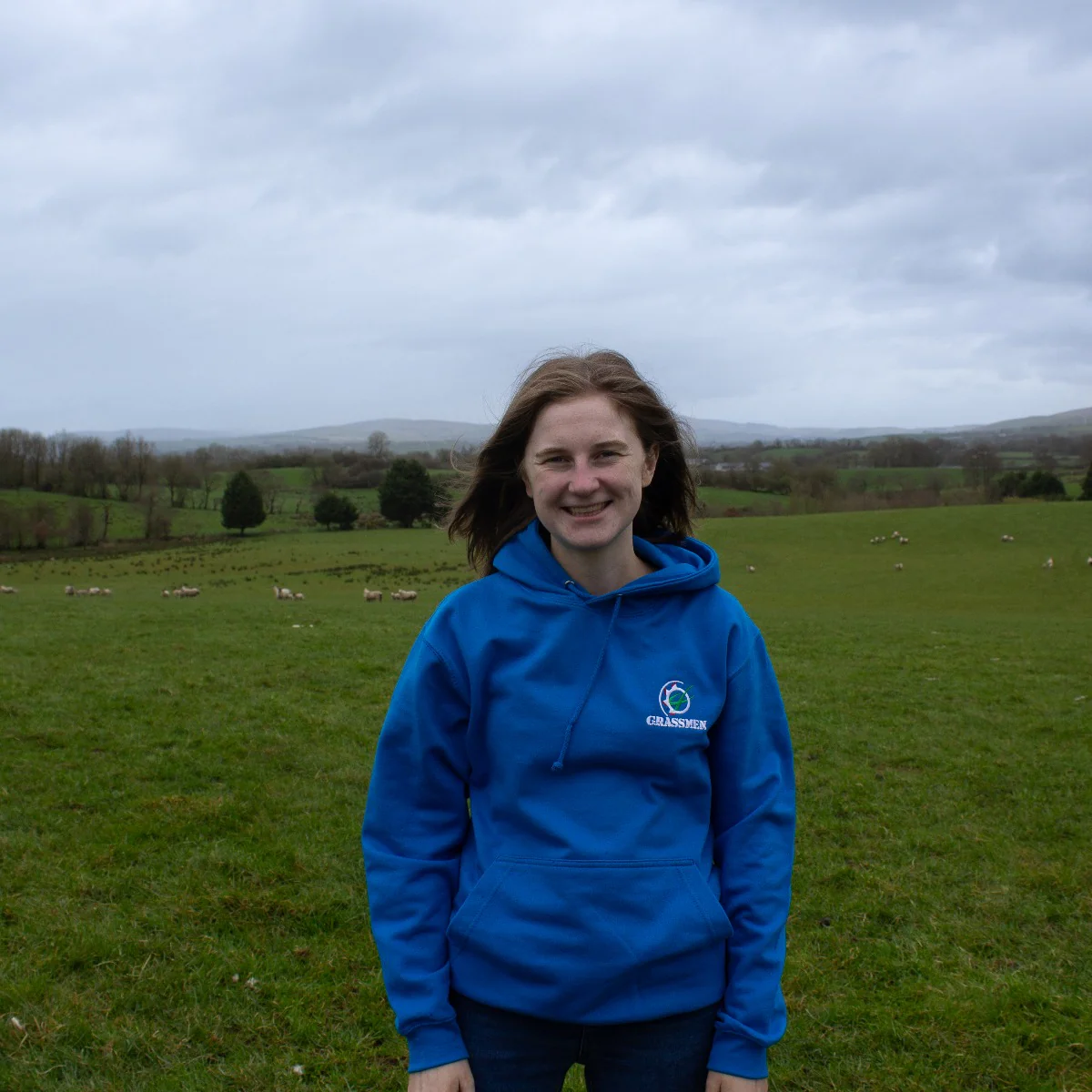 "Just trying to get my sheep together" Electric Blue Unisex Adults Hoodie - Image 6