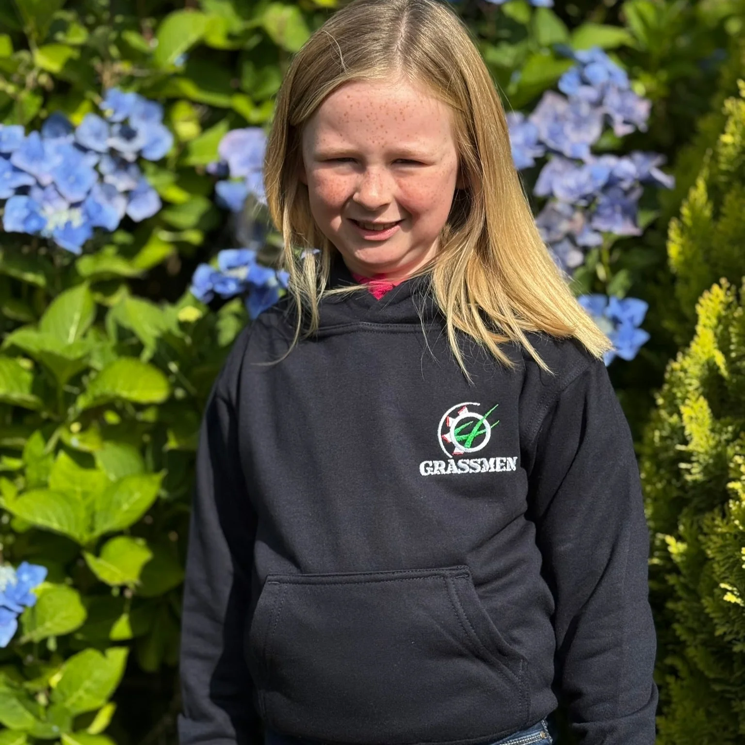 "Massey Ferguson 6290" Kids Navy Hoodie - DTF Print - Image 5