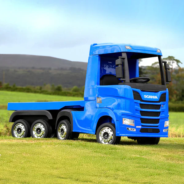 Official Scania Blue 24V Ride-On Truck & Trailer - Image 3