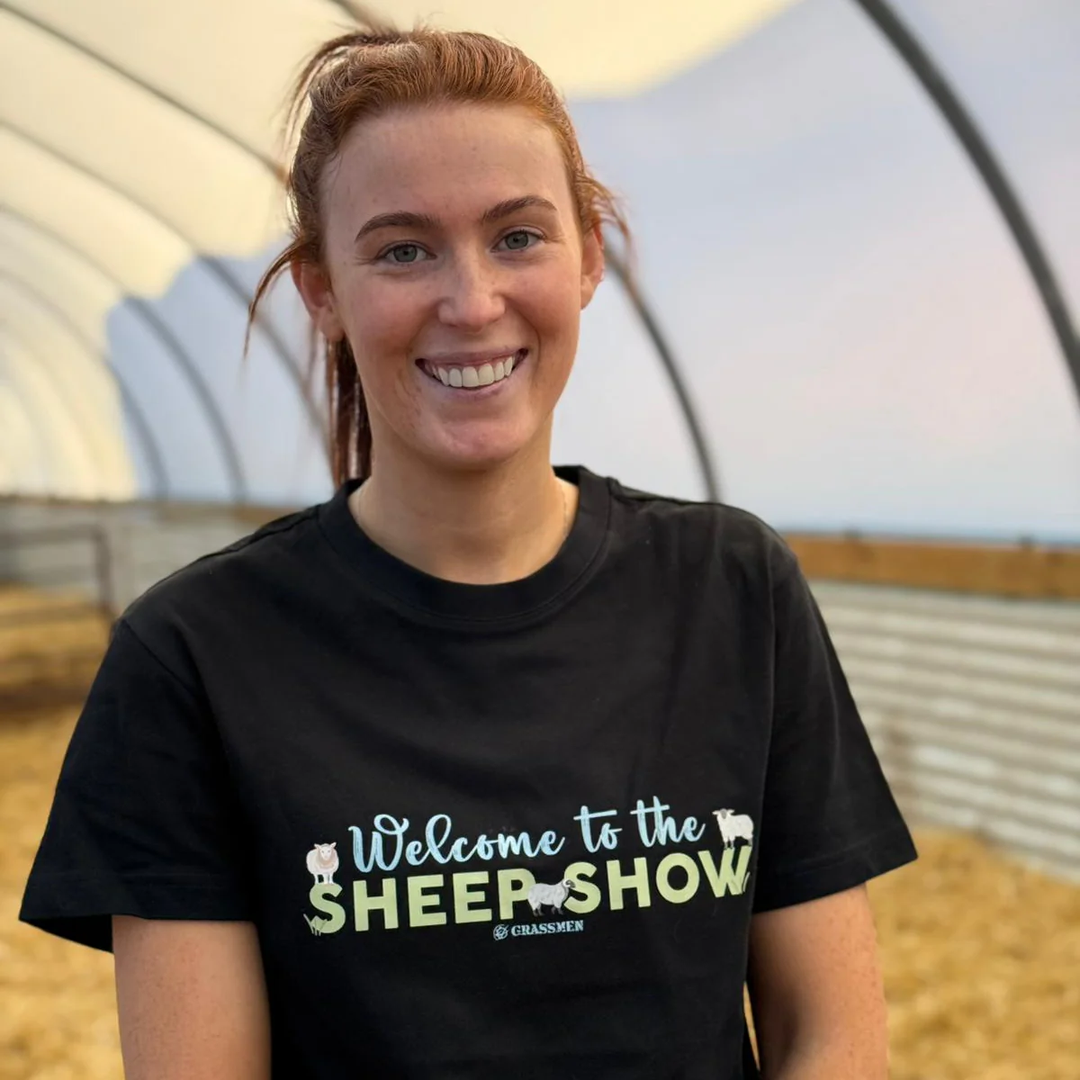 "Welcome to the Sheep Show" Novelty Adults Black T-Shirt - Image 3